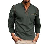 Cocila Mens Shirts Short Sleeve Smart Casual Button Solid Color Long T Shirt Top Breathable Light Blue Men's+Tee+Shirts+Navy+Blue