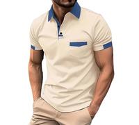 Cocila Men's Slim Fit Polo Shirt Gradient Summer Top Short Sleeve Basic Cotton Stay Comfortable and Stylish Regular Activewear