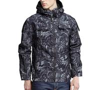 Cocila Men'S Soft Jacket Loose Functional Camouflage Hooded Men Windbreaker (Dark Gray, L) Coats Mens Winter And Jackets Coat For Superdry Faux Fur Trench Long Military Duffle Moncler Wool Over
