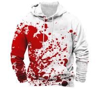 Cocila Men'S Spring Autumn Winter Long Sleeve Halloween Bloody Print Casual Sweatshirt Pullover Men (Khaki, L) Oversized Hoodies For Uk Junmerss Mens Hoodie Blanket Black Man Christmas Junmers