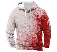 Cocila Men'S Spring Autumn Winter Long Sleeve Halloween Bloody Print Casual Sweatshirt Pullover Men (Pink, S) Costumes Women Mens Grey Junmers Zipper Cardigans The Nun Costume Work Christmas