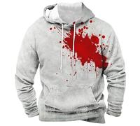 Cocila Men'S Spring Autumn Winter Long Sleeve Halloween Bloody Print Casual Sweatshirt Sweatshirts Black Hoodie Men Sweater Mens His And Hers Costumes Loose Fit Designer Junmerss 3Xl Hoodies Dog