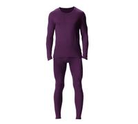 Cocila Men's Thermal Set Lined Long Base Layer for Men Cold Winter Tuxedo Suit Slim Fit Tracksuit Bottoms Small Purple