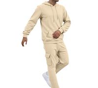Cocila Mens Tracksuit Set Long Sleeve Pullover Hoodie Sweatshirt and Casual Fit Jumper Cotton Comfortable Fit Joggers Set Shirts and Trousers with Pockets 2Pieces
