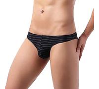 Cocila Mens Underwear Briefs Cotton Half Men'S Bikini Color Hip Waist Striped Stretch Fit Microfibre Men Black Pants Slips Seamless Transparent Y Front Trunks Lace Trousers Sexy Knickers For