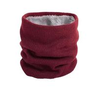 Cocila Neck Warmer Fleece Winter Double Layered Plush Outdoor Pullover Couple Warm Solid Color Single Loop Knitted Neck Cover Scarf Women Fleece Neck Warmer Mens