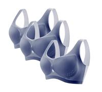 Cocila Net Fabric Breathable Mesh Cup Thin Style Lingerie for Women Without Underwire Large Size Bra Plus Sized Sports (Blue, XL) Ladies Bras Non Wired Push Up Body and Minimiser Breasts Padded