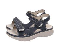Cocila Platform Sandals Summer Sports One Line Mouth (Dark Blue, 4.5) Cushioned For Women Evening Gold Ladies Shoes Cork Heeled Size 3 Beaded Glitter Pink 7 White Hot Walking Uk 5 Women'S