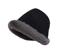 Cocila Plush Warm Fisherman Hat Ear Pullover Basin Large Visor (Black, M) 2025 Brown Women Fleece Hats for UK Ladies Winter Running Rock Jock Green Bobble Womens Beanie Balaclava