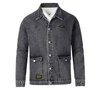 Cocila Prime Deals Light Weigh Jackets Denim Jacket Long Sleeve Button Fly Pocket Jacket Coat Gothic Leather Clothes Mens Lightweight Jackets Casual Mens Three Quarter Length Coats Sale Clearance