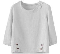Cocila Prime Deals Long Sleeve Yoga Top Women Ladies Plus Size Shirts Oversized Button Down Shirt White Asymmetric Top Black Open Front Top 2024 Special Deals Lightning Deals Today (White, M)