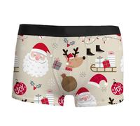 Cocila Prime Deals Men's 3D Printed Breathable And Comfortable Inside With Mid Waist Christmas Briefs Underwear Mens Brief Funny Boxer Shorts Men Rude Mens Valentine Bri Early Black of Friday Deals
