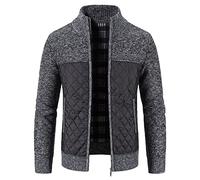Cocila Prime Deals Mens Fleece Mountain Jackets Stand Collar Knitted Splice Sweater Coat Casual Cardigan Stylish Outwear Bareskin Tactical Hoodie Leather Biker Jacket Men Wat Warehouse Clearance Uk