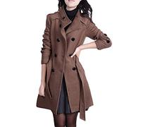 Cocila Prime Deals Of The Day Prime Sale Fashion Warm Button Loose Winter Button Coat Sleeve Jacket Long With Belt Women Women's Coat Fitted Windbreaker Women Lightweight Pea Coa Clearance Bargains