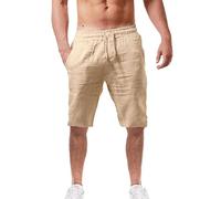 Cocila Running Shorts Men Casual Cotton Men's Solid Summer Fashionable Pants Combat Chino Denim for Board Mens School Baggy Dress Man Workwear Zip Off Cargo Trousers Tactical White Green Ahorts