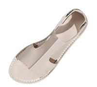 Cocila Sandals For Women Flat Strappy Hollow Supportive Shoes With Back Strap Vacation Beige, 6.5 Summer Size 6 Leather Womens Wide Fit Cute Blue Walking Sling Comfort Uk Fishermans Woman 5