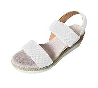 Cocila Sandals For Women Size 5 Fabric Slingback Vacation Summer Open Toe Platform Shoes White, 6 Ladies Red Caged Wedges 6 Sparkly Heels Brown Strappy Black 4 Slip On Uk Orthopedic Silver