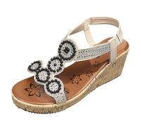 Cocila Sandals For Women Size 5 Slope Heel Fish Mouth Open Toe Elastic Strap Ladies Beige, 4 Walking Womens 7 Brown Wedge Purple 6.5 Uk Bunion Friendly Shoes Cushion Orthotic Wide Fit Platform