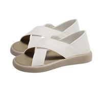 Cocila Sandals For Women Size 5 Women'S Summer Flat Bottomed Mouth Hollow Breathable Soft Faced Beach White, 5 Silver Heels 4 Ladies White Shoes Cream 6 Platform Bunion Tan Womens 7 Wide Fit