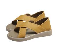 Cocila Sandals For Women Size 5 Women'S Summer Flat Bottomed Mouth Hollow Breathable Soft Faced Beach Yellow, 7 Beaded Womens White 6 Cork Ladies Hot Pink Tan Wide Fit Orthopedic Shoes Uk