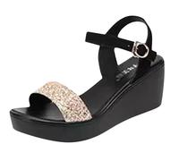 Cocila Sandals For Women Size 6 Fashion Heeled Women'S Sloping Heels Platform Open Toe Comfort Chunky Pumps Strappy Gold, 4.5 Silver Womens 8 Uk Sandles 7 Navy Black Wide Fit Evening Shoes