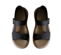 Cocila Sandals For Women Size 6 Summer Open Toe Round Thick Sole One Line With Two Wearable Beach (Black, 6) 7 Ladies Uk Wedges Shoes Brown Greek Style Rose Gold Purple Court Rubber Women'S