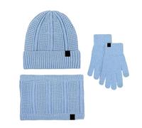 Cocila Scarf Hat Gloves Set Women Fleece Women&Men Autumn Winter Warm Cute Wool Hat Scarf Gloves Slouchy Three Pieces Winter Snow Knit Cap Screen Mittens Scarves Sets Hat Gloves Set Women