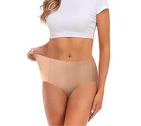 Cocila Seamless Knickers For Women High Waisted No Vpl Underwear Large Ice Comfortable Trackless Mid Solid (Coffee, L) Leg Womens French Ladies Waist Black Size 14 Cotton Set Tummy Control