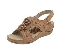 Cocila Shoes For Women Sandals Fashion Flowers Casual Open Toe Massage Soft Bottom Breathable (Bw2, 6.5) Ladies Walking Size 4 Summer Uk Silver Black 3 White 6 Flat Red Gold High Heels Pink