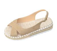 Cocila Shoes For Women Sandals Women'S Summer Thick Bottom Rope Strap Fish Mouth Platform Hollow Casual Khaki, 7.5 Black Wedges Silver Heels Size 5 Hot Pink Indian Rhinestone Cream Wide H Gold