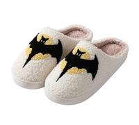 Cocila Slippers for Womens Mens Halloween Pumpkin Women's Fluffy Memory Foam Slippers Winter Soft Plush Comfy Warm Spooky Christmas Christmas Pumpkin House Slip On Slippers for Autumn Winter White 4
