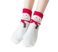Cocila Socks Mens Warm Christmas Fashion Windproof Printing Mid Tube Long Cotton Walking Women Trainers For Ladies 4-7 Thick Black Womens Invisible Trainer Boot Ribbed Running Toe Soft Bed Wool
