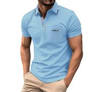 Cocila Speed T Shirt for Men Solid Color Loose Collar Button Short Sleeved Summer Sleeve Shirts Mens Orange Polo Custom Hawaiian