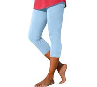 Cocila Spring Deals Ladies Casual Comfort Printed Stretch High Waist Elastic Cropped Pants Resort Beach Leggings Soft Leggings with Pockets for Women High Waisted Black L Black of Friday Sale Deals