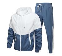 Cocila Spring Deals Mens 2 Piece Tracksuit Outfits Long Sleeved Knit Pullover Sweatshirt Tracksuit & Joggers Sweatpants Casual Sweatsuit Sets with Pockets Suit Clothes for Me Black of Friday Offers