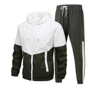 Cocila Spring Deals Mens 2 Piece Tracksuit Outfits Long Sleeved Knit Pullover Sweatshirt Tracksuit & Joggers Sweatpants Casual Sweatsuit Sets with Pockets Suit Clothes for Me Black of Friday Offers
