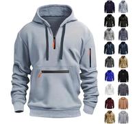 Cocila Spring Deals Mens Sweatshirts Spring and Autumn Long Sleeve Half Zip Hoodie Tops Outdoor Fashion Sweatshirt Activewear Shirt Running Jacket Pullover Sweatshirts for Men Black of Friday 2024