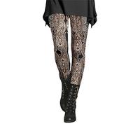 Cocila Thick Leggings Plus Size Plus+Size+White+Leggings Black Ribbed Leggings Women Cream High Waisted Leggings White Leggings Plus Size Lightening Deal of Day (D, XXXXXL)
