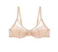Cocila Thin Breathable Underwear for Women with Small Chest and Flat Showing Big Gathered Outward Expansion Anti Drooping No Bra Wire (Beige, 40D) Padded Push Up Strapless Non Wired 34Dd Bras