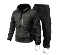 Cocila Today's Deals 2024 Spring and Fall Rushing Jacket Combination Work Pants Medium Suit Black Tracksuit Bottoms Mens Loose Fit Mens Cotton Tracksuit Bottoms Loose Fit Me Black of Friday Bargins
