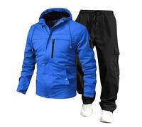 Cocila Today's Deals 2024 Spring and Fall Rushing Jacket Combination Work Pants Medium Suit Black Tracksuit Bottoms Mens Loose Fit Mens Cotton Tracksuit Bottoms Loose Fit Men's Outlet Clearance UK