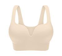 Cocila Today's Deals Adhesive Bra Push Up Medium Impact Sports Bra Bras with Wide Straps Womens Soft Stretch Bra Tops Plus Size Bralette Set Maternity Bras Pumping Sale Clearance 1P Beige