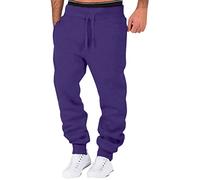 Cocila Today's Deals Male Casual Fitness Running Trousers Drawstring Loose Waist Solid Color Pants Pocket Loose Sweatpants Trousers Men Plain Black Work Trousers Linen Trousers Men Sales Clearance