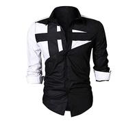 Cocila Todays Offers Special Deals Mens Dress Shirts Fashion Lapel Button Up Long Sleeve Shirt White Shirt Double Cuff Mens Grandad T Shirts Short Sleeve Red Cap Industri Warehouse Clearance