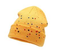 Cocila Todays Offers Special Deals Prime Deals Hat Warm Chunky Cable Knit Polka Dots Hats Soft Stretch Thick Cute Knitted Cap for Cold Weather Letter Hats French Hat Male Fedor Black of Friday 2024
