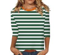 Cocila Todays Offers Special Deals Prime Deals Long Sleeve Plain Shirts for Women 2024 UK Crewneck Loose T Shirt Blouse Tops for Work Fashion Strip Pullover Basic Style Ladies C Outlet Clearance UK