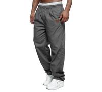 Cocila Trousers for Men, Cargo Pants Men Straight-Fit Casual Jogger Drawstring Sweatpants Hiking Outdoor Twill Sport Chino Trousers Wrinkle-Resistant Breathable with Flat-Fron Black of Friday Deals