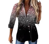 Cocila Tunic Tops for Women UK Women Ladies Large Size Button Lace Turn Down Collar Long Sleeve Shirt Blous Active Shirts Women Short Sleeve