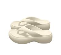Cocila Unisex Flip Flops Rubber Flatform Beach Flipflops Slip-Resistant Women's Perfect for Summer Beaches and Casual Walks (White, 3.5) Toe Post Sandals Women UK Size 5 Wide Fit Womens Foot