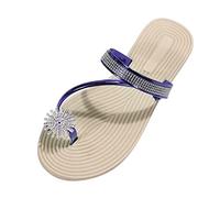 Cocila Unisex Slim Flip Flops,Women Ultra Lightweight Basic Thongs Rubber Soft Slide Clip Toe Sandals Jelly Beach Flops Female Students Korean Fashion Wear Summer Flat (Dark Blue, 5) White